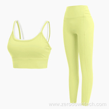 New fa-ke two-piece yoga bra trousers